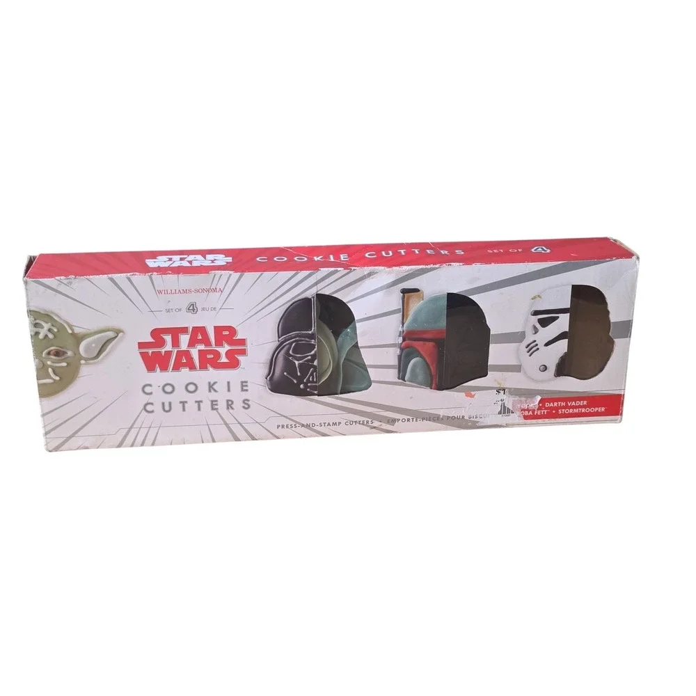 Williams Sonoma‎ Star Wars Cookie Cutters Set of 4 Darth Vader Yoda Boba Fett